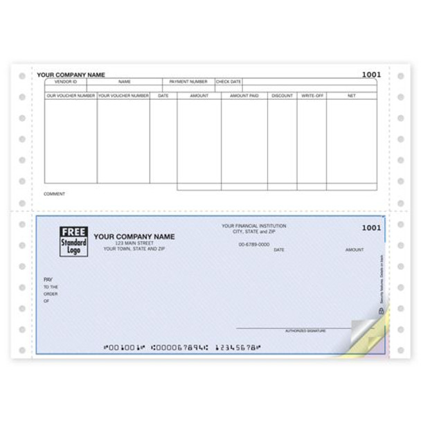 Continuous Bottom Accounts Payable Check