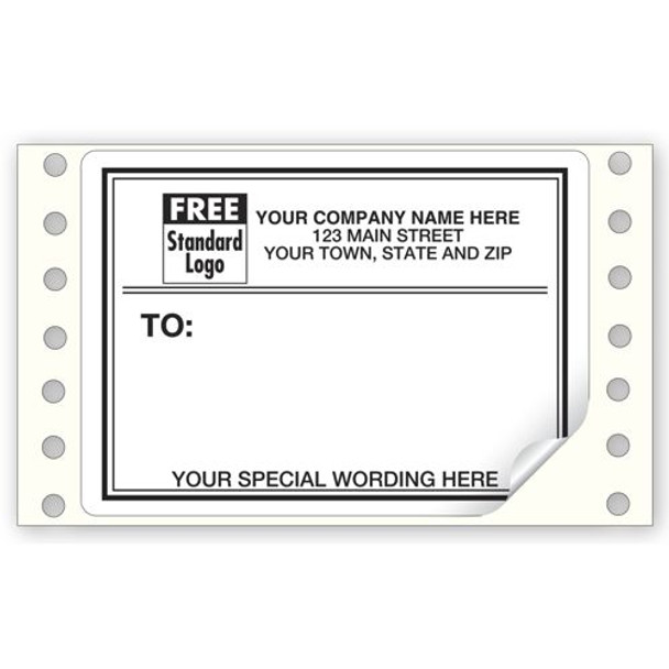 Mailing Labels, Continuous, White w/ Black Borders