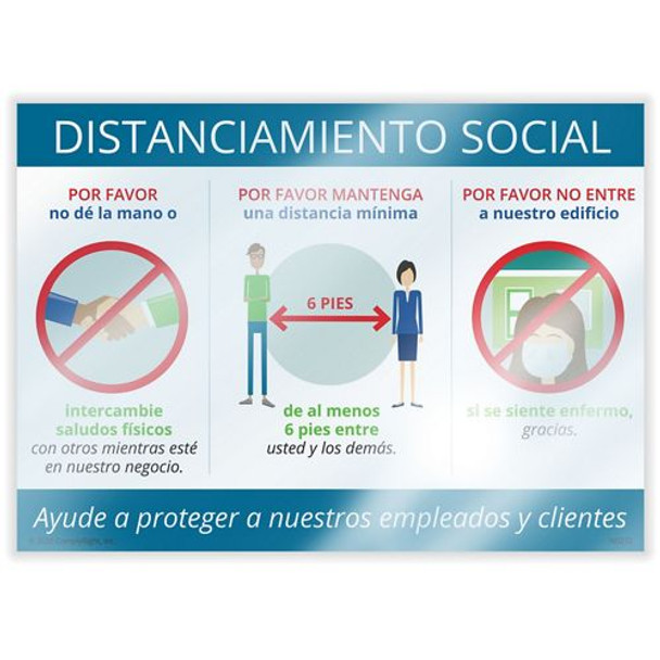 Social Distancing - Window Cling (Spanish)