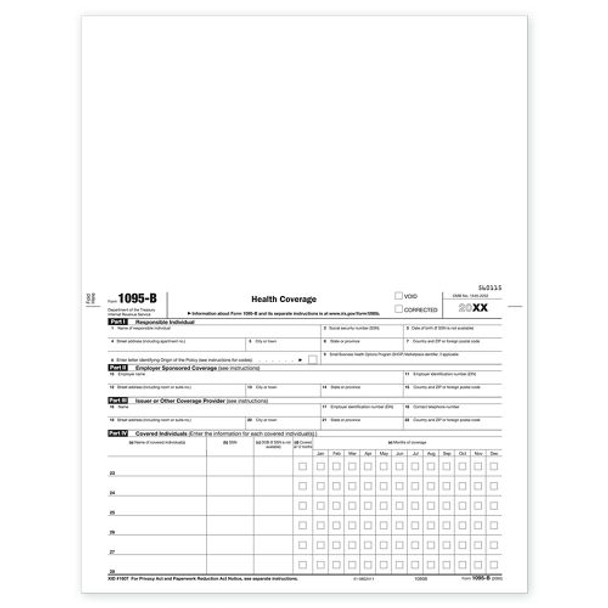 Bulk Laser 1095B ACA Health Coverage