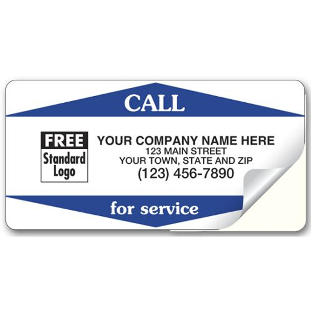 Call For Service Weather-Resistant Labels, Vinyl Call For Service Weather-Resistant Labels, Vinyl