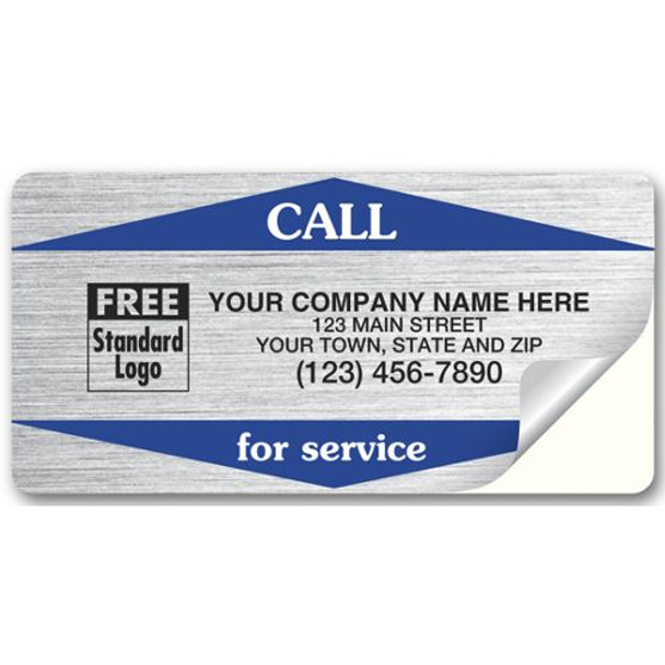 Call For Service Weather-Resistant Labels, Silver Call For Service Weather-Resistant Labels, Silver