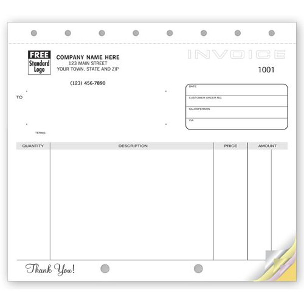 Classic Unlined Small Invoices Classic Unlined Small Invoices
