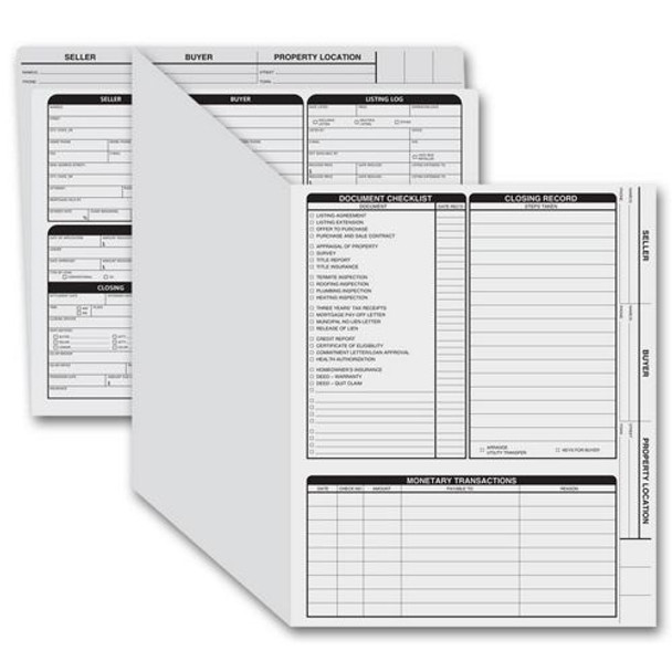 Real Estate Folder, Right Panel List, Letter Size, Gray Real Estate Folder, Right Panel List, Letter Size, Gray