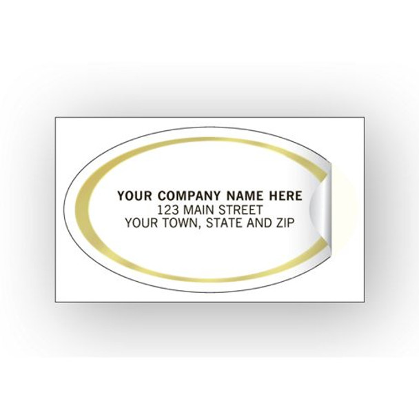 Oval Labels - Advertising Labels - Gold Foil Border Oval Labels - Advertising Labels - Gold Foil Border