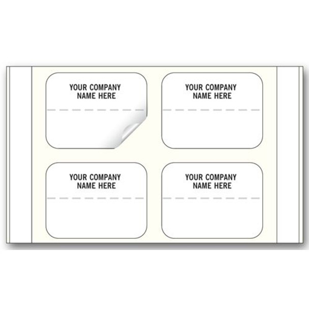 Price Labels, Padded, Paper, White, 1 X 3/4"