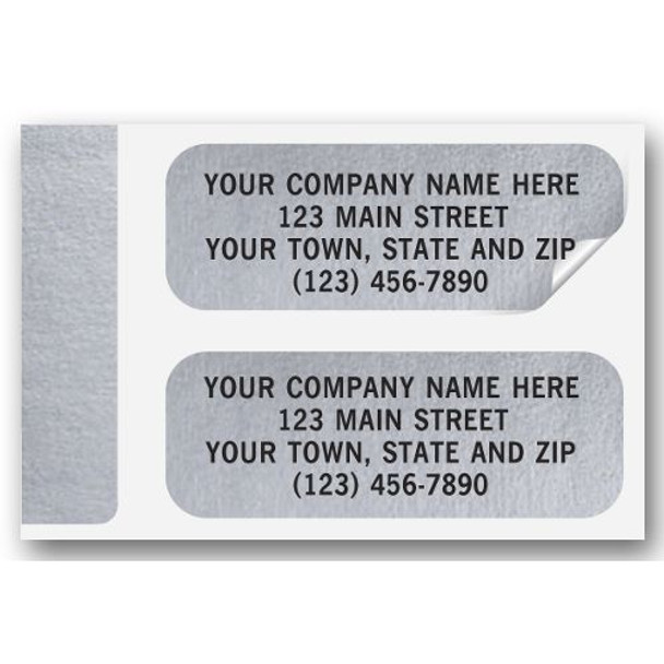 Advertising Labels, Padded, Paper, Silver Foil,