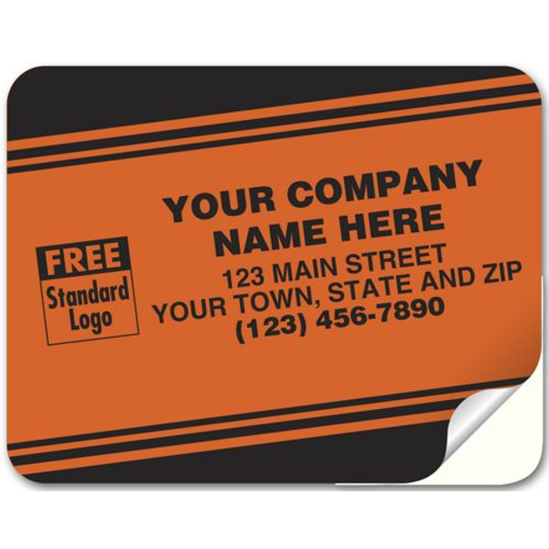 Tuff Shield Labels, Laminated Paper, Red Fluorescent