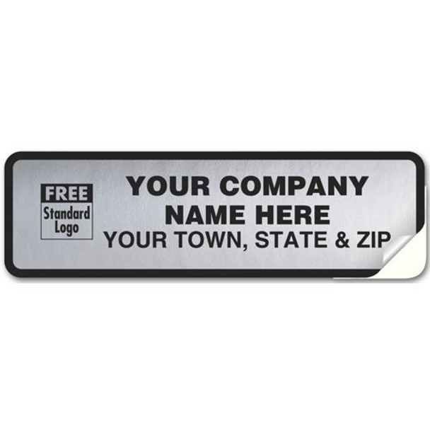 Tuff Shield  Weatherproof Vehicle Labels, Chrome Poly