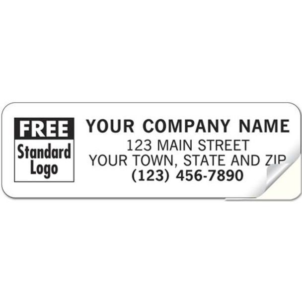 Advertising Labels, Padded, Paper, White 2 3/4 X 7/8"