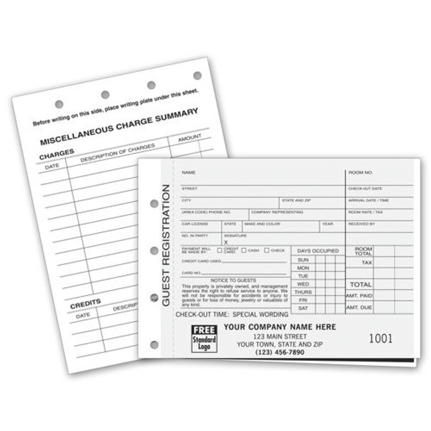 Guest Registration Forms - with Carbons