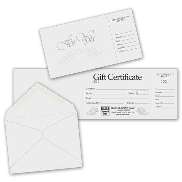 Gift Certificates - Gray Foil Embossed