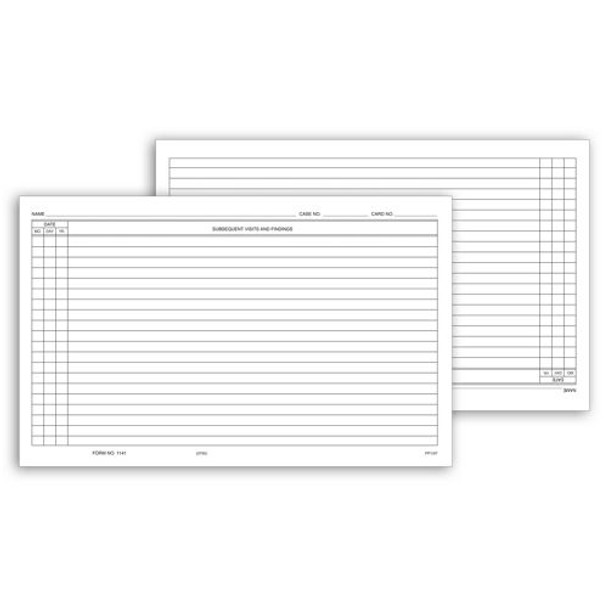 Continuation Exam Records, Card Style, w/o Account Record