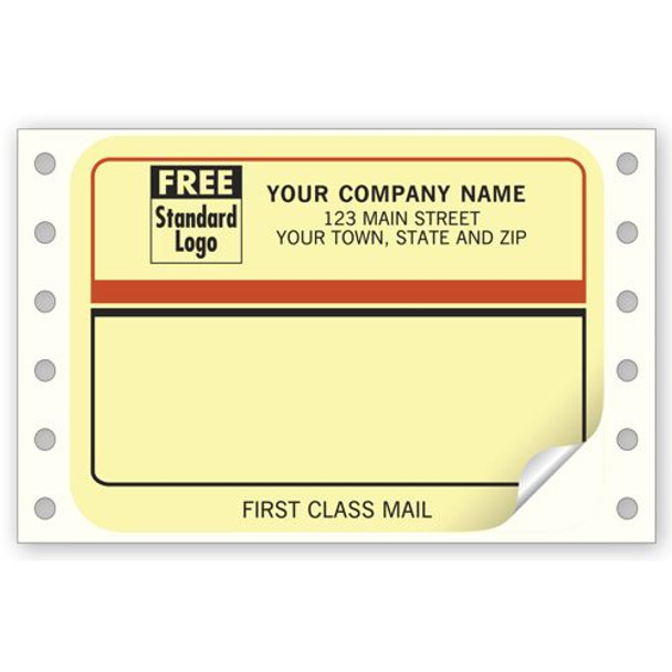 Continuous Mailing Label, "First Class Mail"