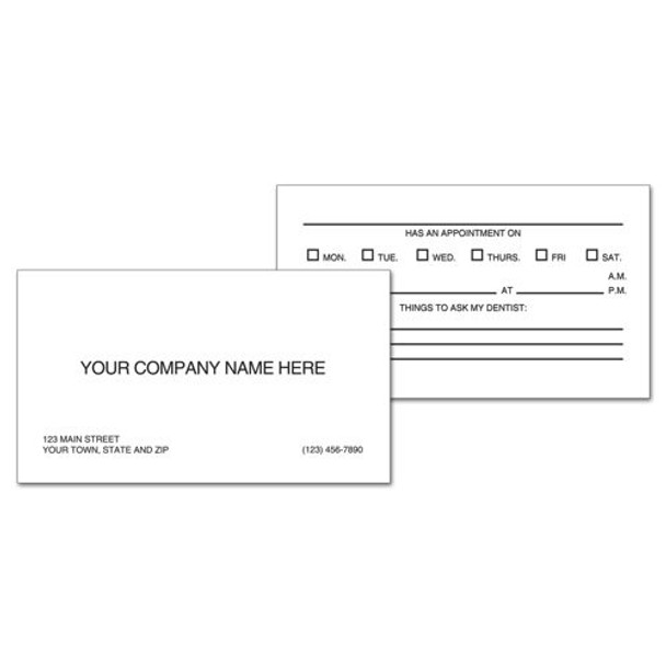 Two-Sided Appointment Business Cards, Imprinted