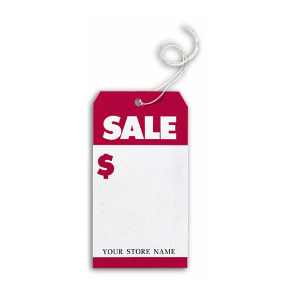 "Sale" Tags, Stock, Large, White & Red