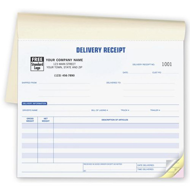 Delivery Receipts - Booked
