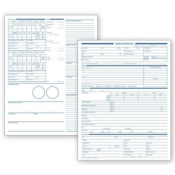 Optometry Vision Exam Records, Two-Sided, White Ledger Optometry Vision Exam Records, Two-Sided, White Ledger