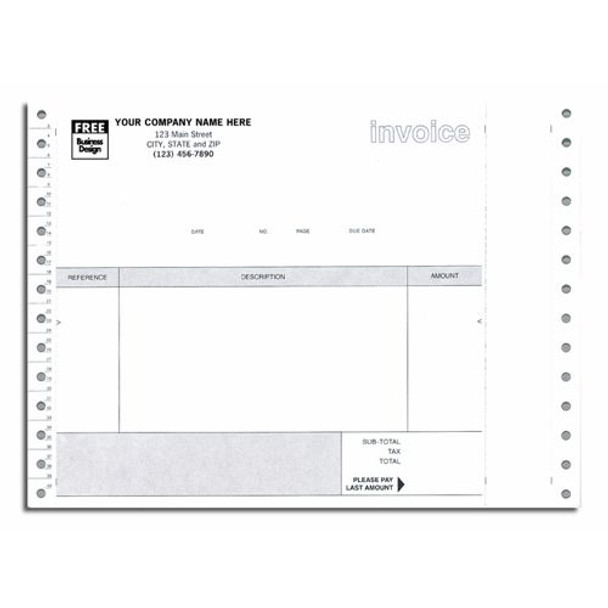 Continuous Non-Inventory Invoice