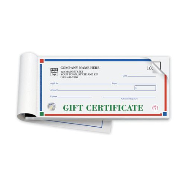 High Security Primary-Color Gift Certificates - Booked