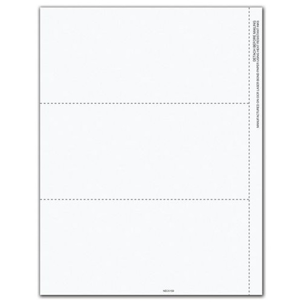 1099 NEC 3UP BLNK W/ CPY B W/ STUB BULK