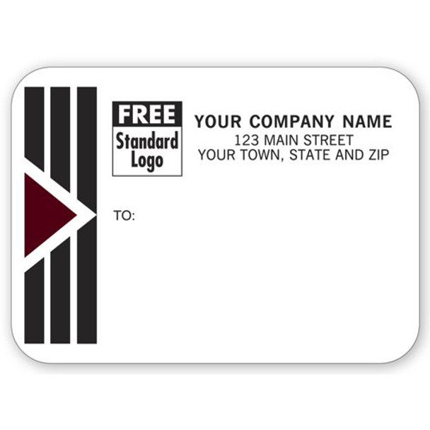 Park Avenue Mailing Labels, Rolls, w/ Black/Burgundy
