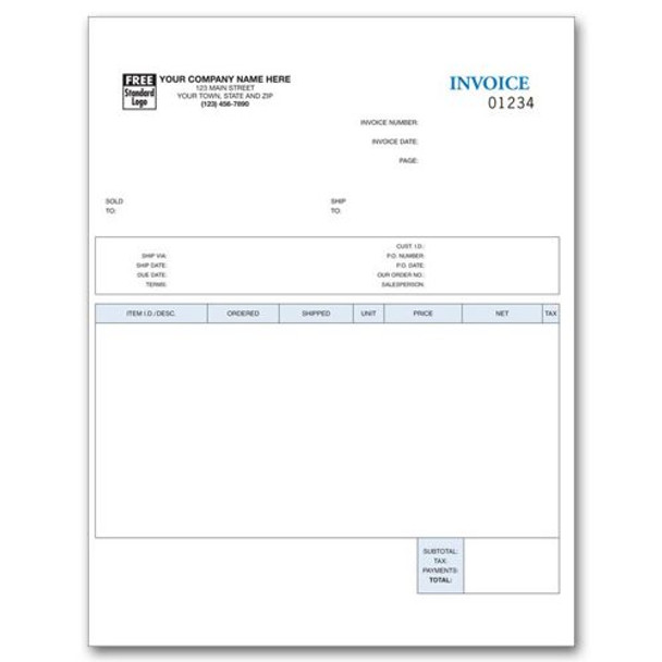 Laser/Inkjet Invoice