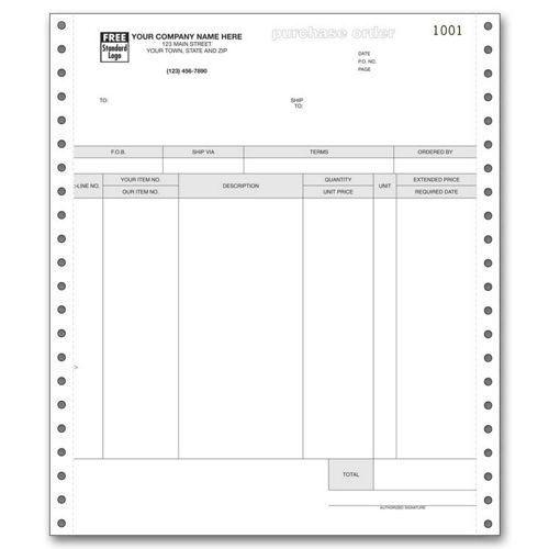 11" Continuous Purchase Order