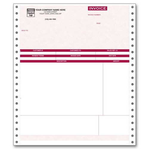 Continuous Service Invoice Parchment