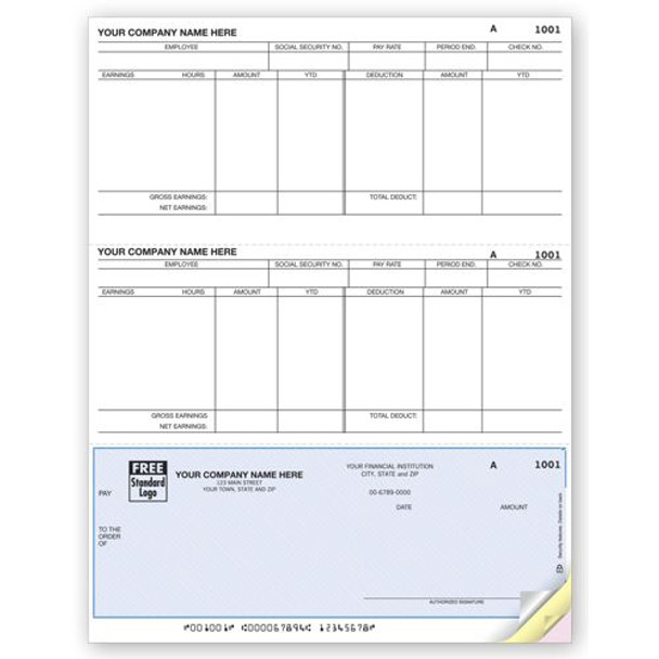 Laser Bottom Payroll Check