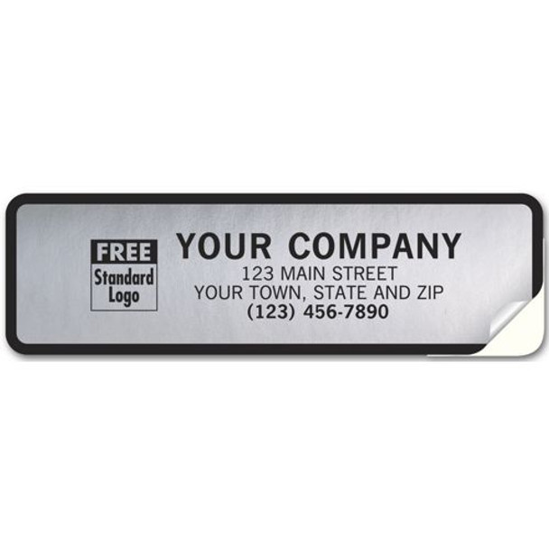 Tuff Shield Weatherproof Labels, Poly with Black Border