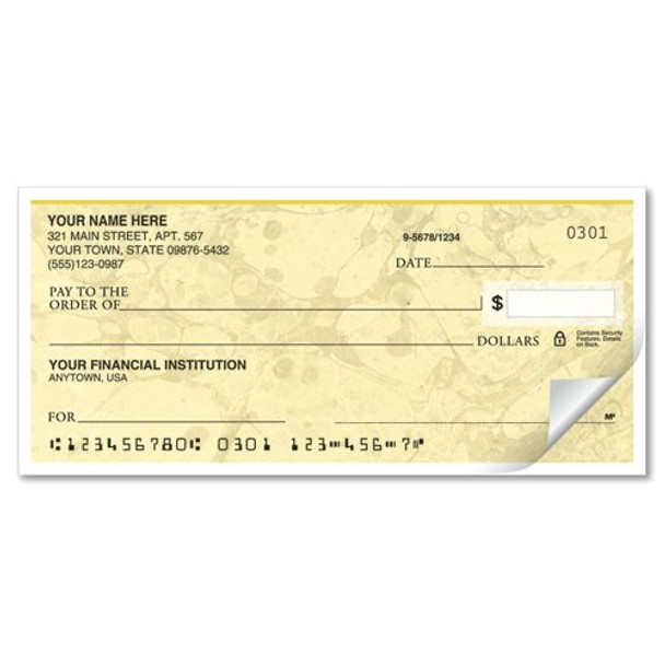 Personal Check - Gold Marble