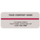 Advertising Labels, Gray with Maroon Stripe