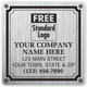 Weatherproof Plate Label, Brushed Silver Poly, 3 X 3"