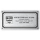 Weatherproof Plate Label, Brushed Silver Poly, 4 X 2"