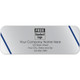 Rectangular Label on Silver Poly w/Blue Lines 3.5x1.25