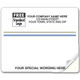 Laser Blue and Gray Stripe Mailing Label 4 x 3 1/3
