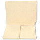 End Tab Half Pocket Manila Folder, 11 pt, No Fastener