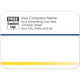 Rectangular Mailing Label w/Navy & Yellow Stripes 3.87x2.81