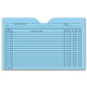 Printed Card File Pocket, Single Column, Blue
