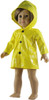 RAINCOAT FOR 18" DOLL YELLOW (DOLL NOT INLUDED)