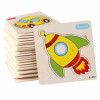 6PC WOODEN PUZZLE - ROCKET