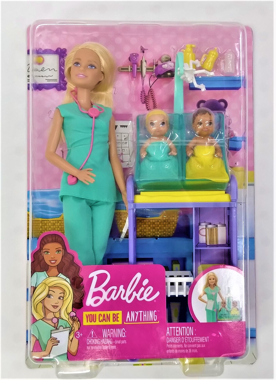 Geschikt badge Thriller Barbie Baby Doctor Playset with Blonde Doll - Malky's Toy Store