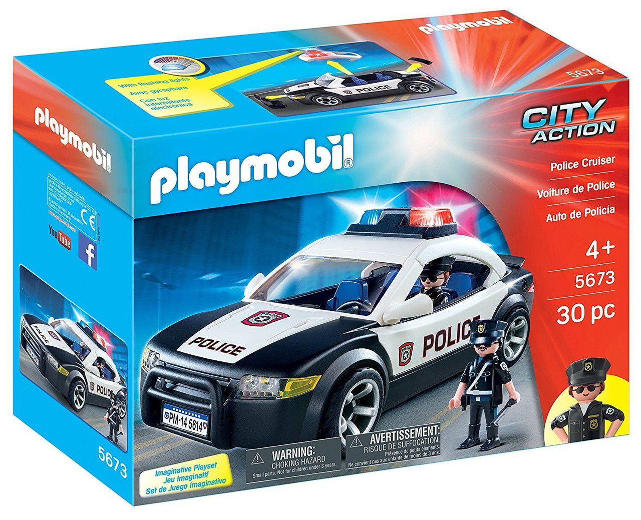  Playmobil Police Van with Lights and Sound : Toys & Games