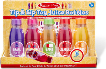 MELISSA & DOUG TIP & SIP TOY JUICE BOTTLES