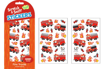 SCRATCH AND SNIFF STICKERS- FIRE TRUCKS