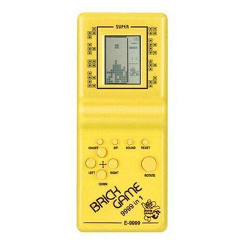 HANDHELD BRICK GAME - BATTERIES INCLUDED (YELLOW)