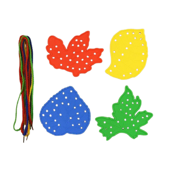 SENSORY THREADING SHAPES 8 PCS