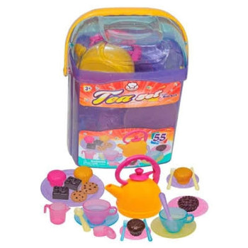 KITCHEN COLLECTION- TEA SET IN A BUCKET 55 PIECES 