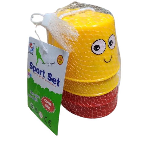 TOY STILTS - 2 PAIRS (RED & YELLOW)